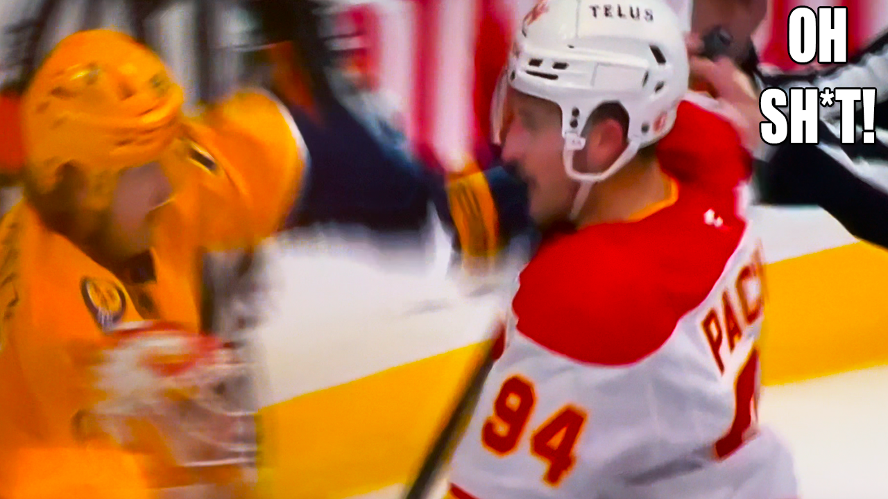 Brayden Pachal Ozzy Wiesblatt Fight | Calgary Flames vs Nashville Predators 2025 Highlights