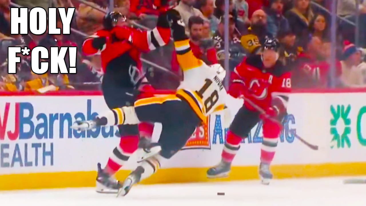 Brenden Dillon HUGE HIT on Tommy Novak | New Jersey Devils vs Pittsburgh Penguins 2025 Highlights