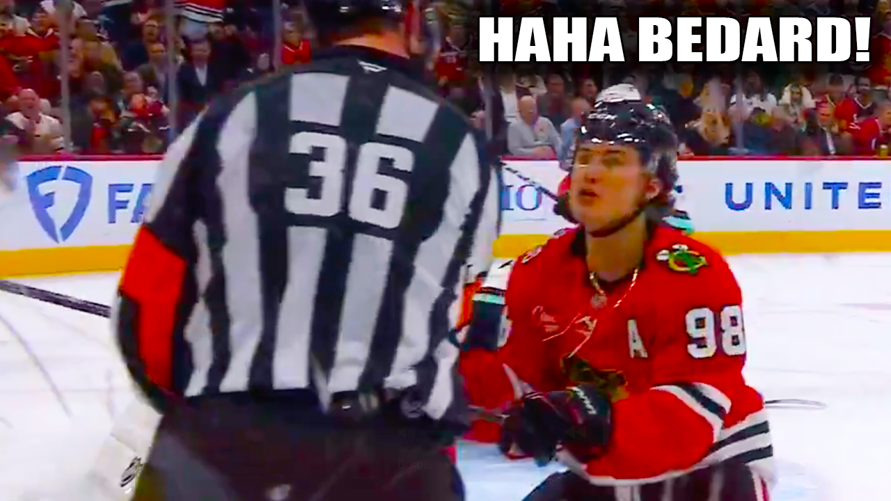 Connor Bedard unsportsmanlike conduct penalty after arguing missed call | Blackhawks vs Kraken 2025 Highlights