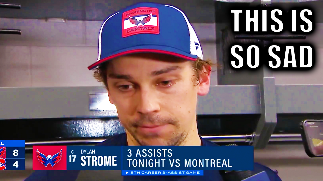 Dylan Strome crying got emotional postgame talking about missing the birth of his child | Capitals vs Canadiens 2025 Highlights