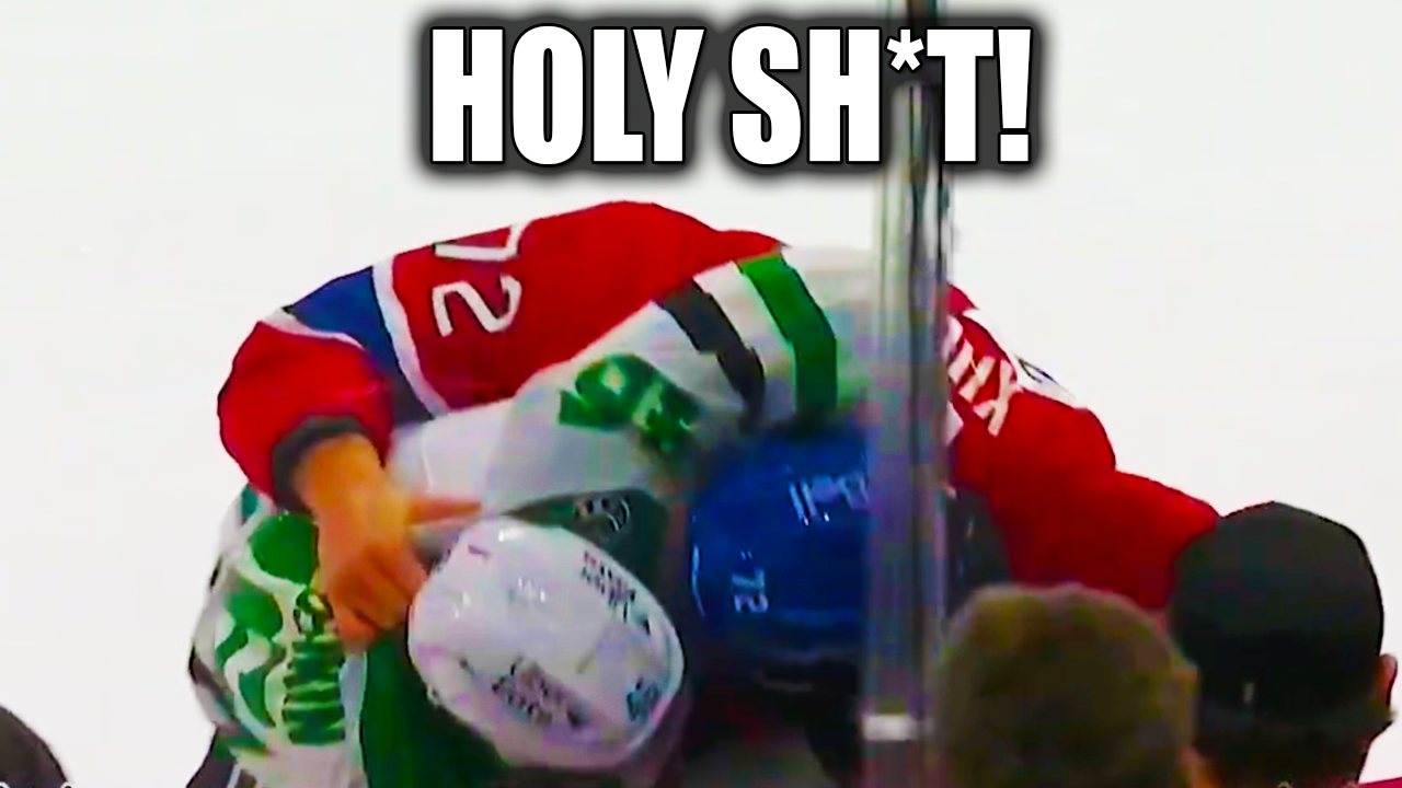 Ilya Lyubushkin Arber Xhekaj Fight Scrap | Montreal Canadiens vs Dallas Stars 2025 Highlights