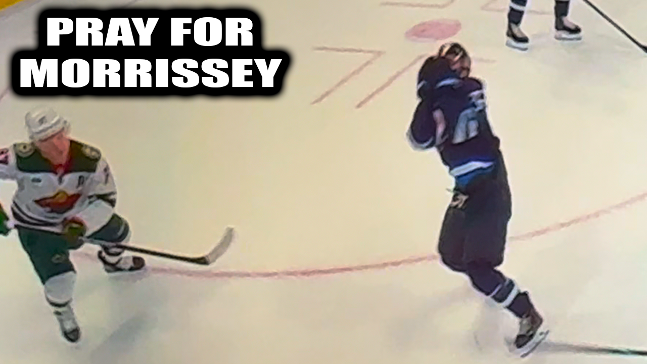 Josh Morrissey Injury Puck in Face Deflected off Stick | Jets vs Minnesota Wild 2025 Highlights