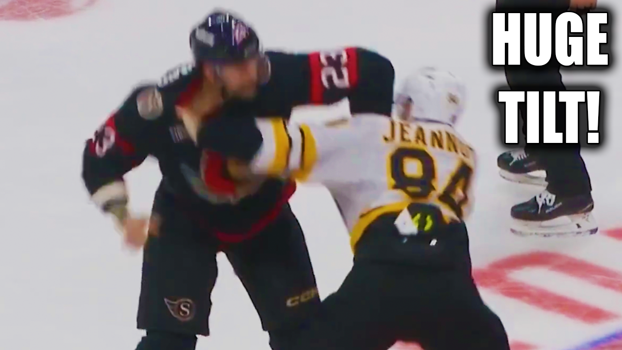 Kurtis MacDermid Tanner Jeannot Fight Scrap | Ottawa Senators vs Boston Bruins 2025 Highlights