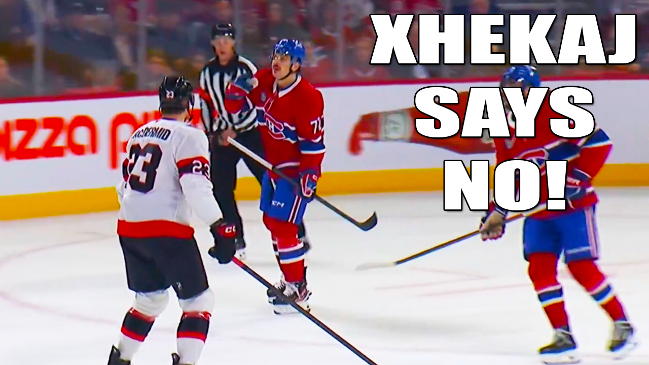 Kurtis MacDermid Challenges Arber Xhekaj but Gets DENIED | Canadiens vs Senators 2025 Highlights