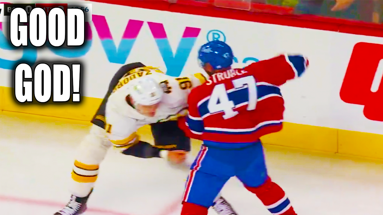 Nikita Zadorov Jayden Struble Fight | Boston Bruins vs Montreal Canadiens 2025 Highlights