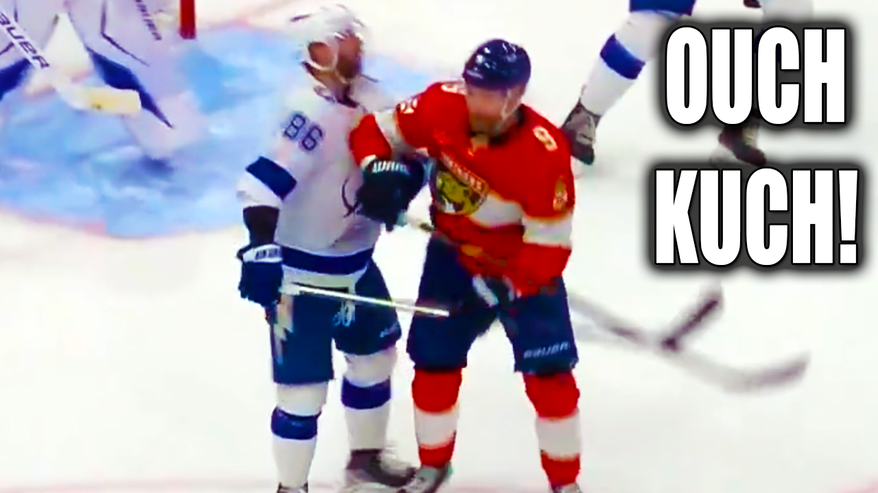 Sam Bennett elbows Nikita Kucherov, Fight Scrum Ensues | Lightning vs Panthers 2025 Highlights