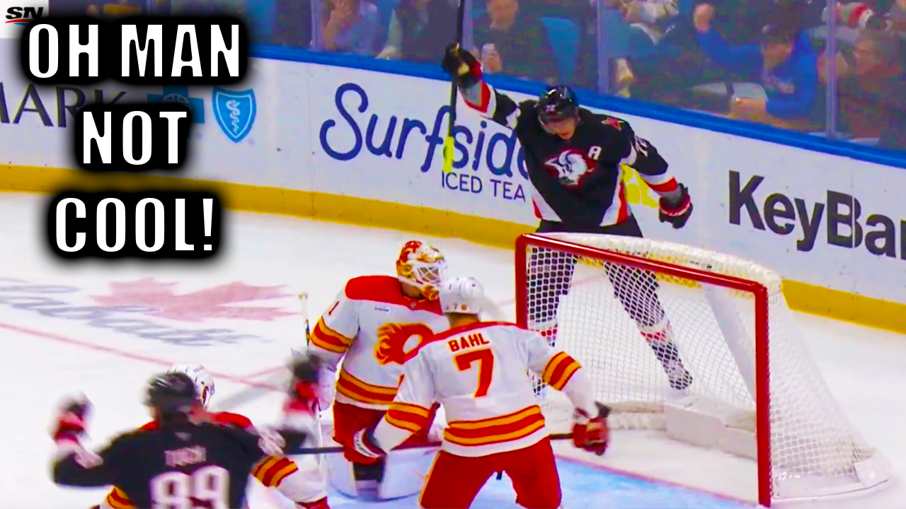 The Sabres have their goal overturned for goalie interference after this play with Tage Thompson | Sabres vs Flames 2025 Highlights