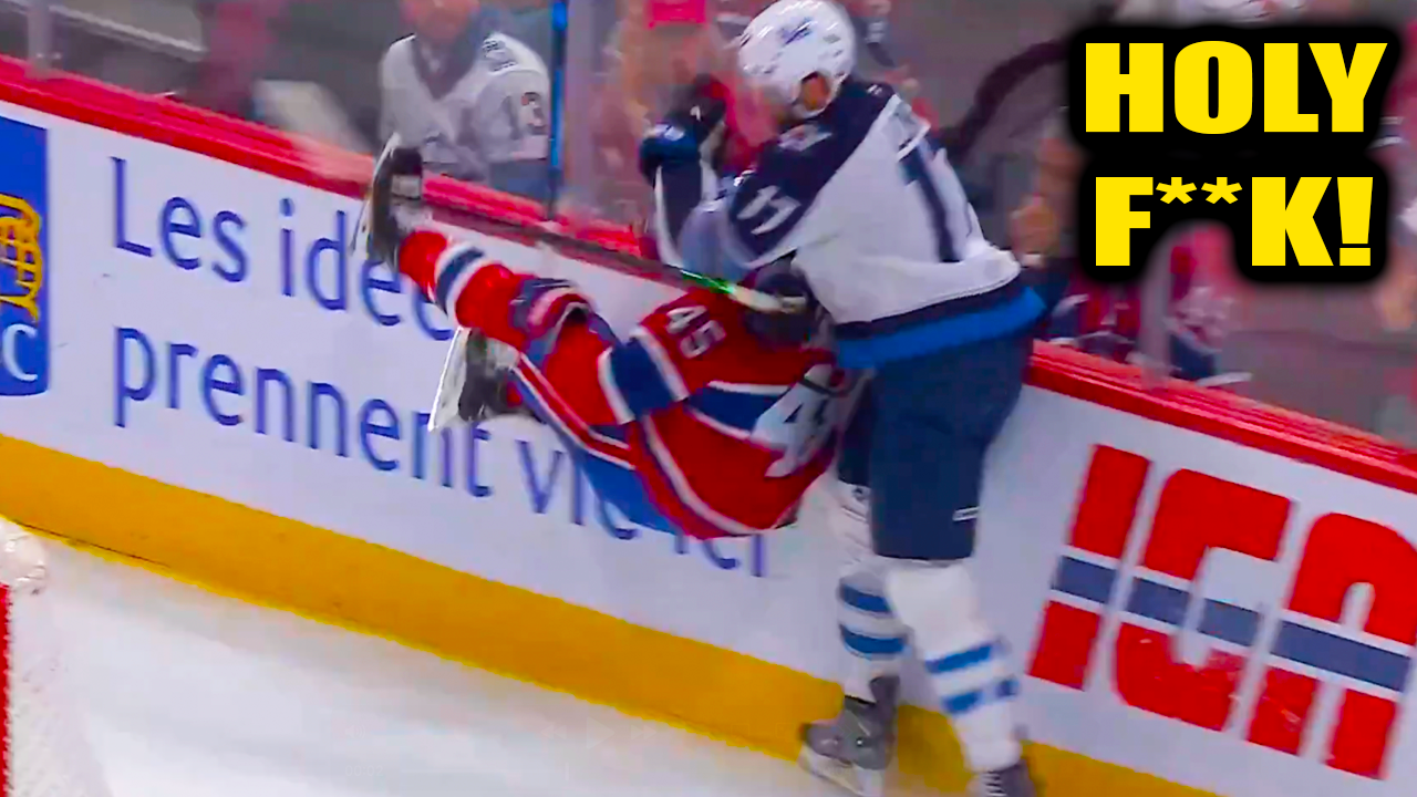 Adam Lowry HUGE Hit on Alexandre Carrier | Winnipeg Jets vs Montreal Canadiens 2025 Highlights