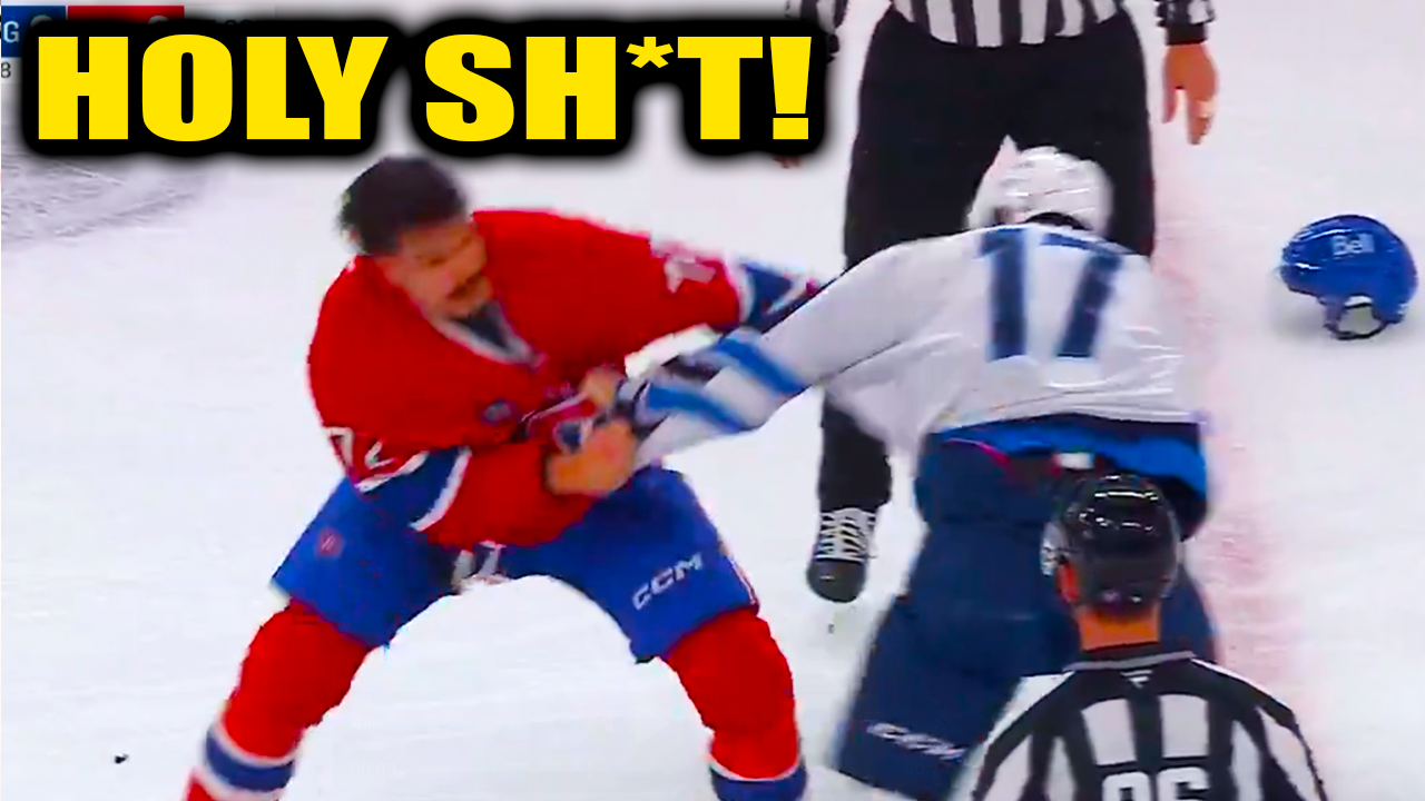 Arber Xhekaj Adam Lowry Fight Scrap | Montreal Canadiens vs Winnipeg Jets 2025 Highlights