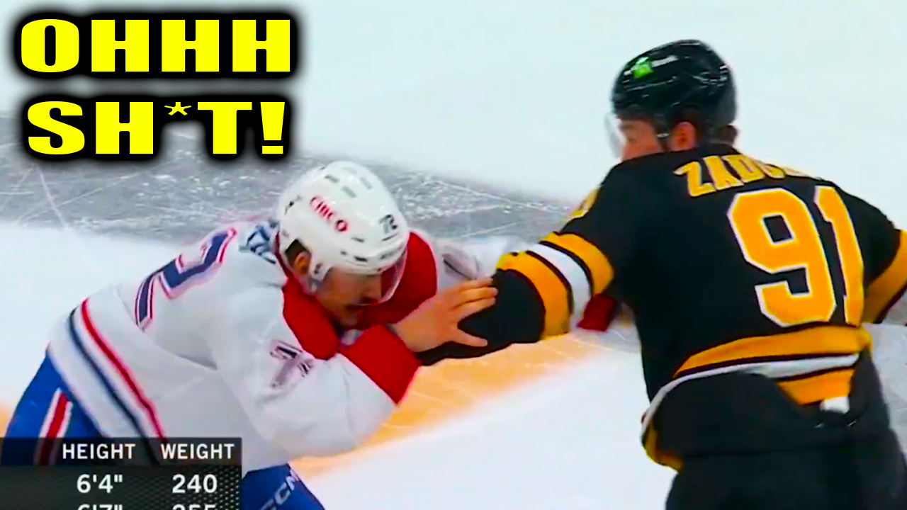 Arber Xhekaj Nikita Zadorov Fight Scrap | Boston Bruins vs Montreal Canadiens 2025 Highlights