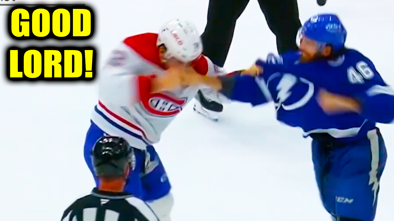 Arber Xhekaj Scott Sabourin Fight Scrap | Montreal Canadiens vs Tampa Bay Lightning 2025 Highlights