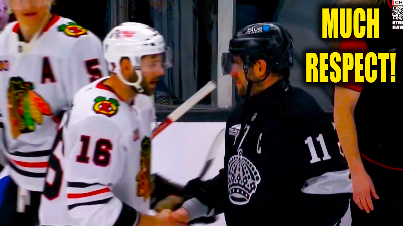 Blackhawks stay on ice postgame to shake hands with Anze Kopitar | LA Kings vs Blackhawks 2025 Highlights
