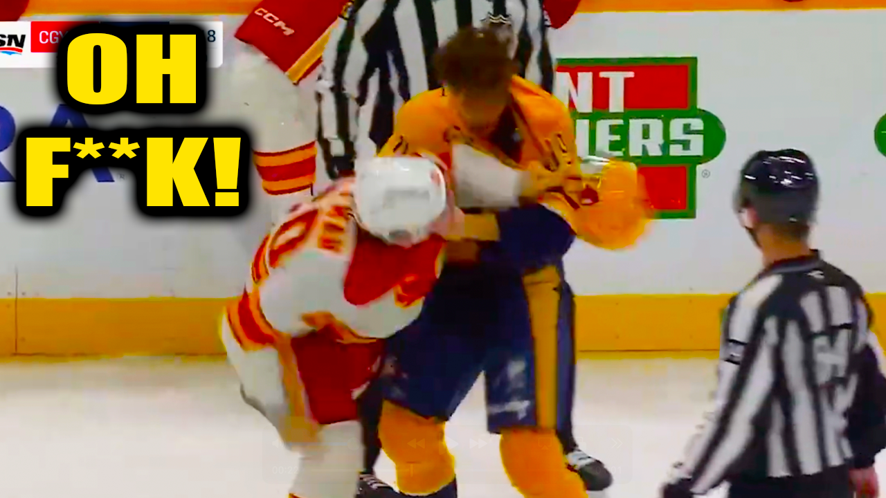 Blake Coleman Ozzy Wiesblatt Fight Scrap | Calgary Flames vs Nashville Predators 2025 Highlights