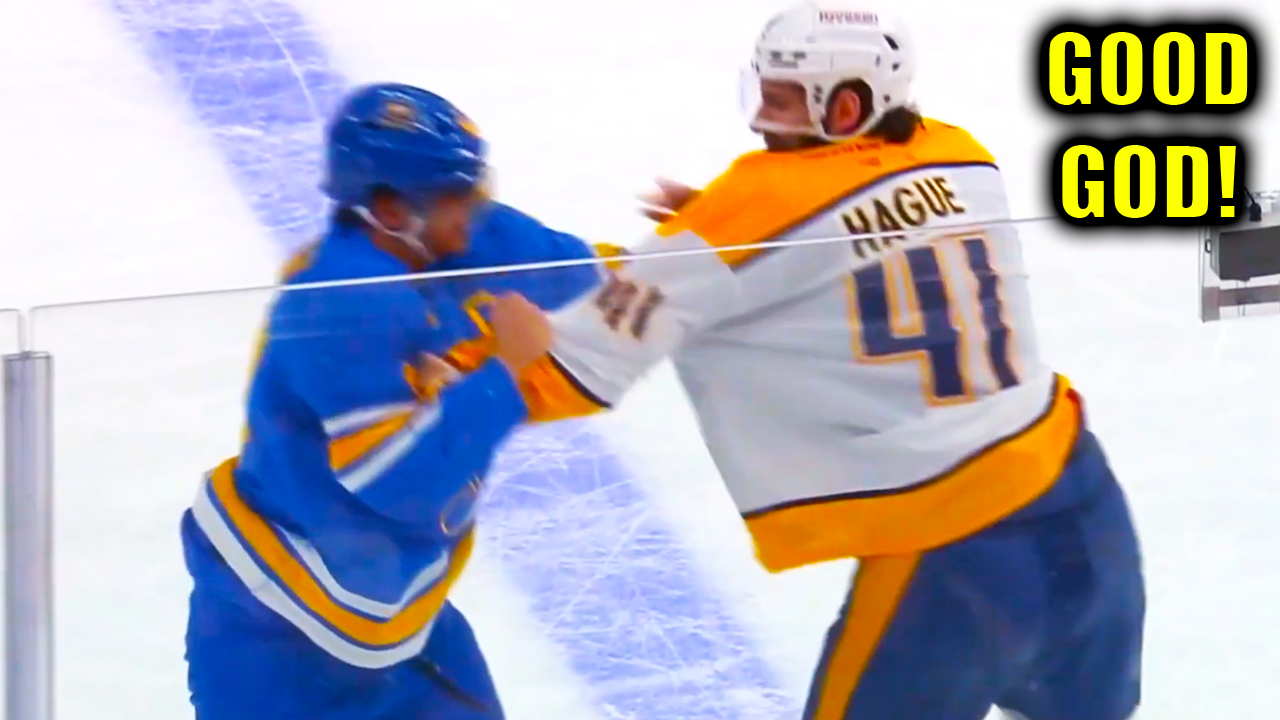 Brayden Schenn Nicolas Hague Fight Scrap | Nashville Predators vs St. Louis Blues 2025 Highlights