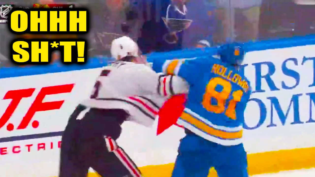 Connor Murphy Dylan Holloway Fight Scrap | Chicago Blackhawks vs St Louis Blues 2025 Highlights