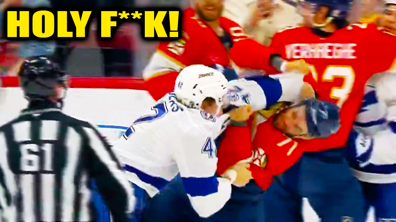 Curtis Douglas Luke Kunin Fight Scrap | Tampa Bay Lightning vs Florida Panthers 2025 Highlights