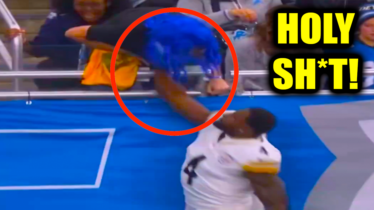 DK Metcalf Punches Shoves Fan | Pittsburgh Steelers vs Detroit Lions 2025 NFL Highlights