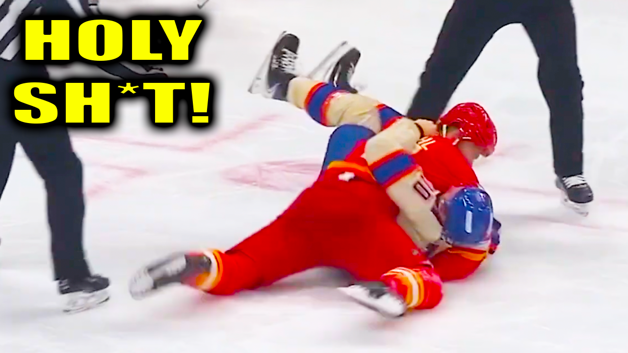 MacKenzie Weegar EJECTED! Trent Frederic Kevin Bahl Fight Scrap | Oilers vs Flames 2025 Highlights