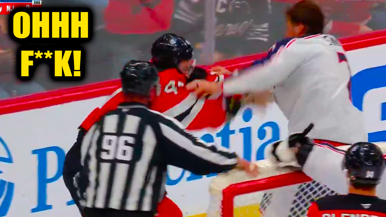 Paul Cotter Brendan Smith Fight Scrap | New Jersey Devils vs Columbus Blue Jackets 2025 Highlights