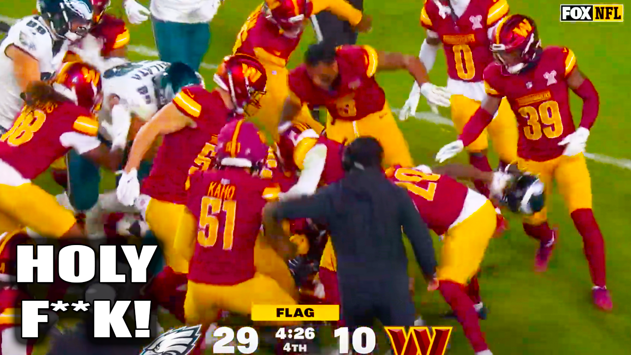 Philadelphia Eagles vs Washington Commanders Fight Brawl | 2025 NFL Highlights