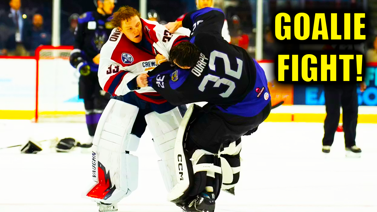 Garin Bjorklund Nikita Quapp Goalie Fight Scrap | South Carolina Stingrays vs Greensboro Gargoyles 2026 ECHL Highlights