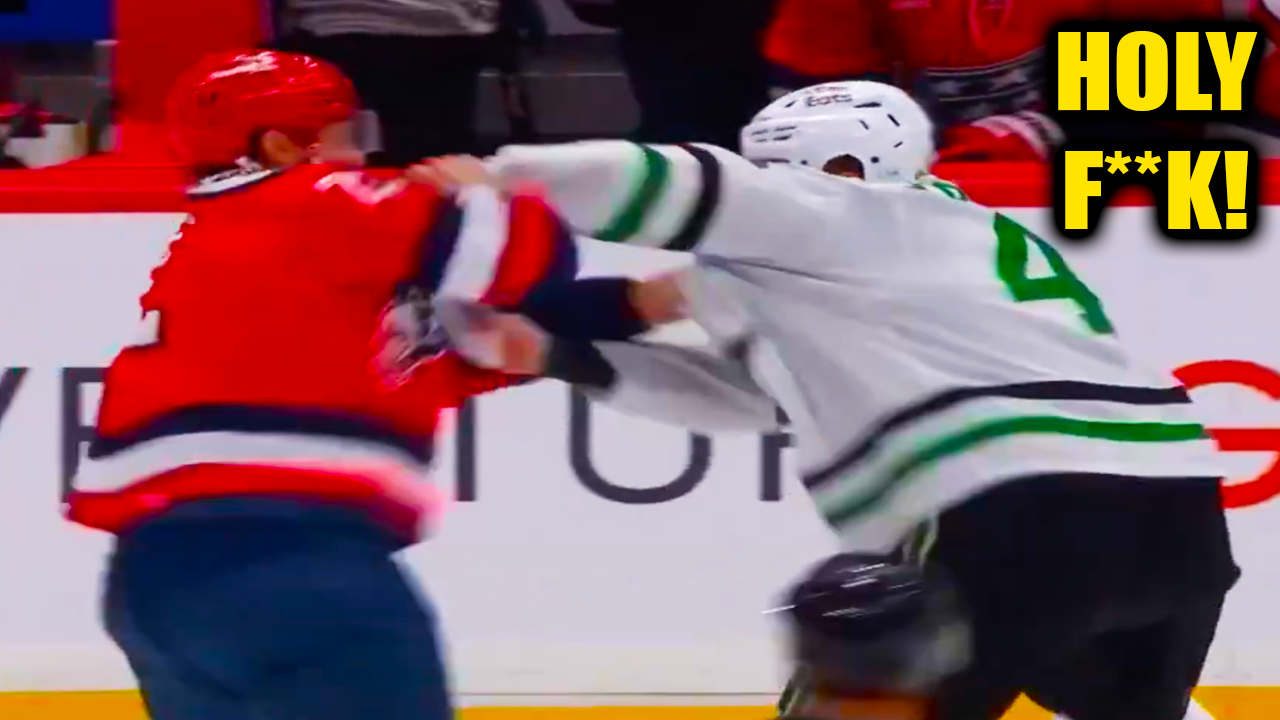 Ilya Lyubushkin and Brandon Duhaime Fight Tilt | Washington Capitals vs Dallas Stars 2026 Highlights