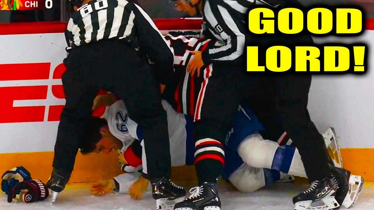 Jack Finley Nick Foligno Fight Scrap | Tampa Bay Lightning vs Chicago Blackhawks 2026 Highlights