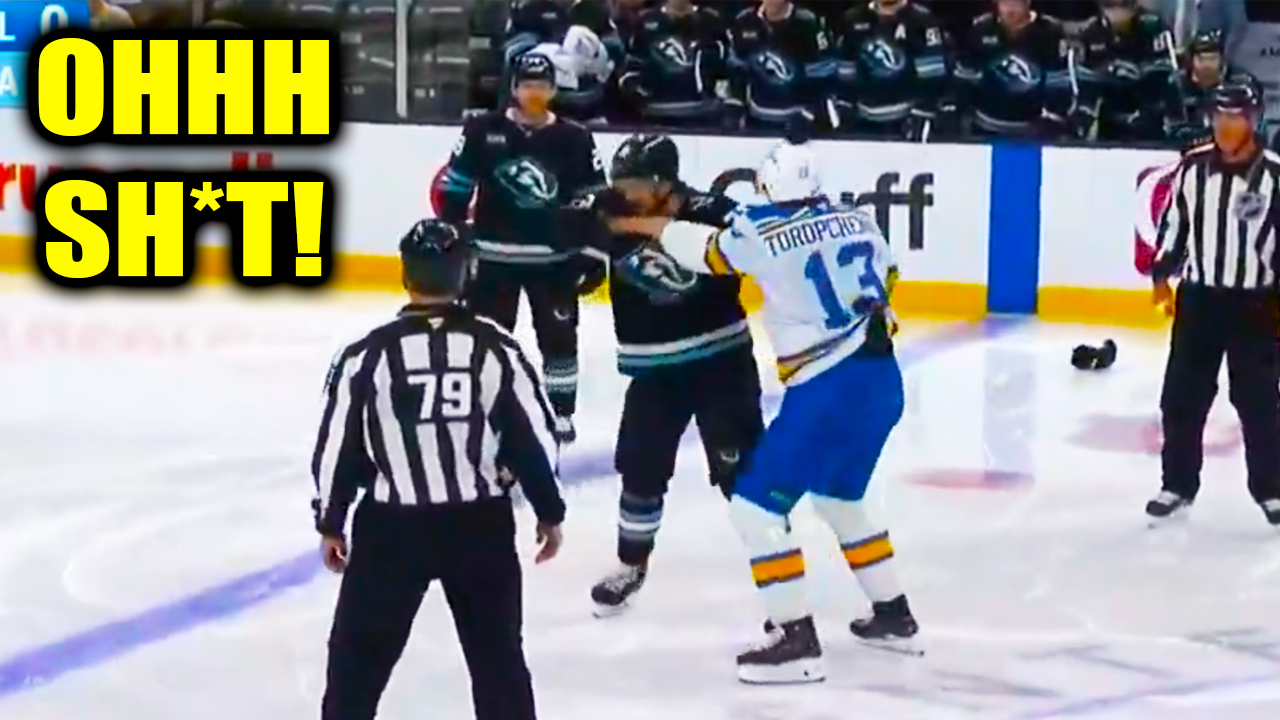 Jack McBain Alexey Toropchenko Fight Scrap | Utah Mammoth vs St. Louis Blues 2026 Highlights