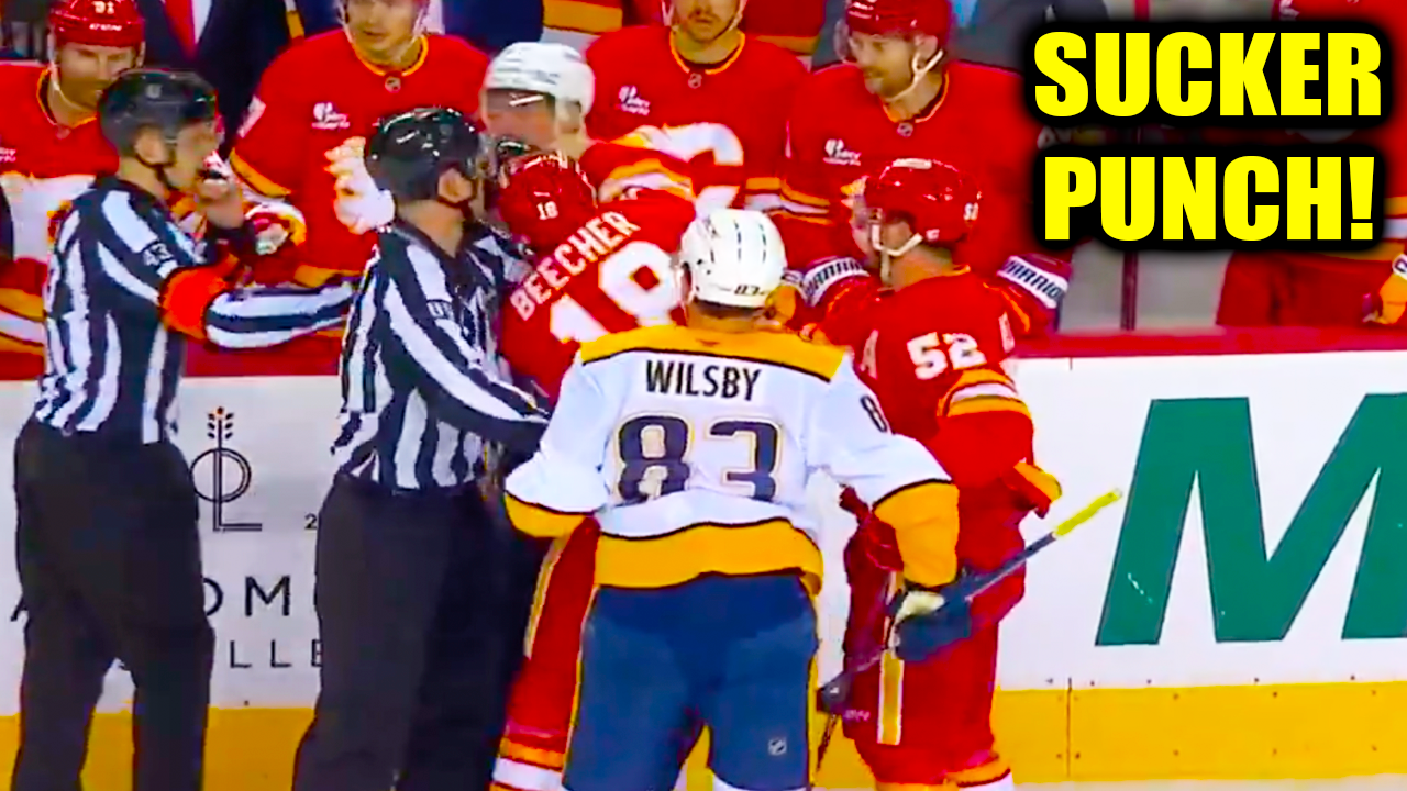 John Beecher, John Beecher, Michael McCarron, Zary, Wilsby Fight Scrum | Predators vs Flames 2026 Highlights