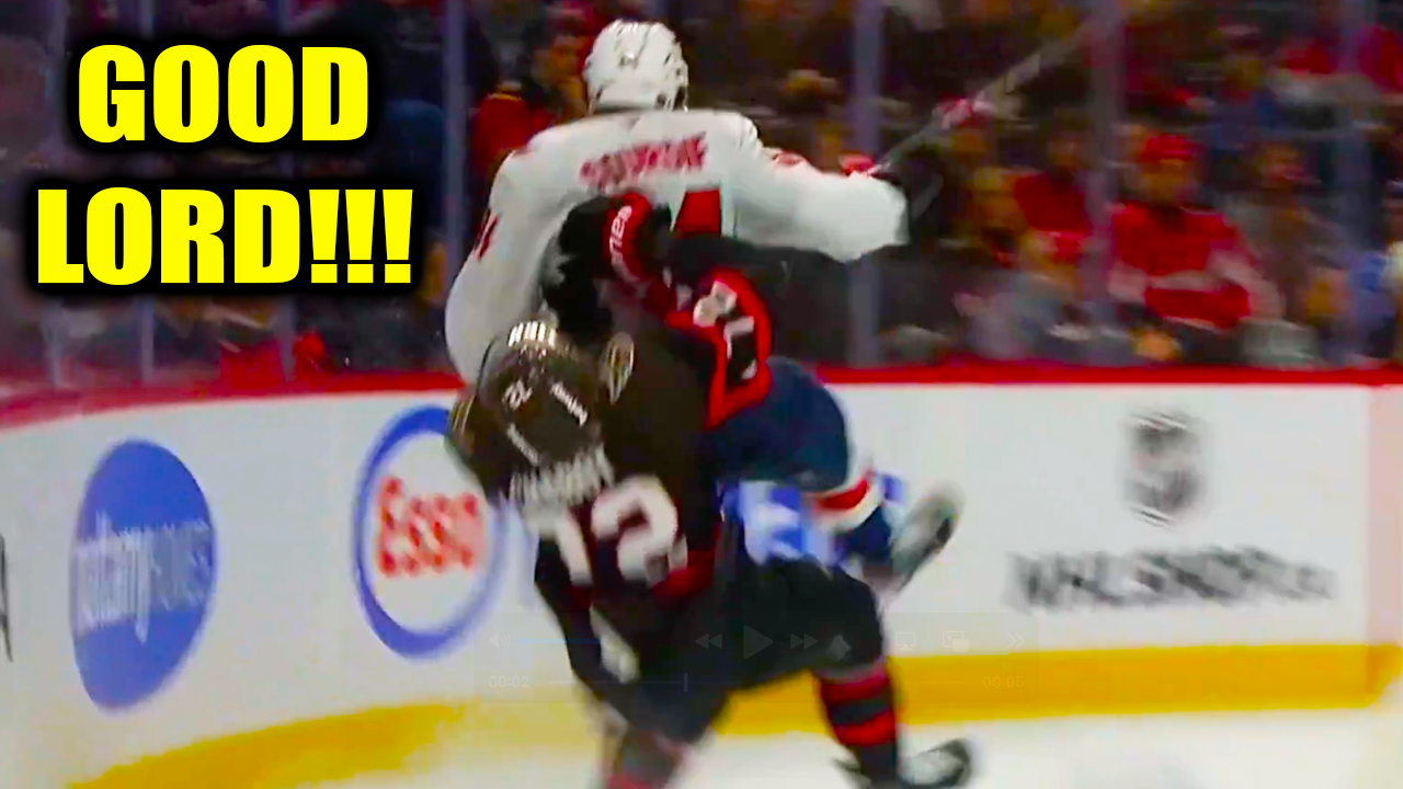 Justin Sourdif Elbow Hit to Thomas Chabot Injury | Capitals vs Senators 2025 Highlights