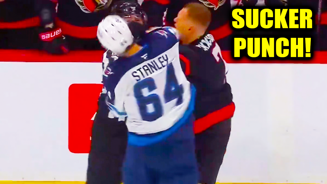 Logan Stanley SUCKER PUNCHES Brady Tkachuk Fight Scrap | Senators vs Winnipeg Jets 2026 Highlights