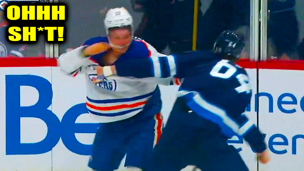 Logan Stanley Trent Frederic Fight Scrap | Winnipeg Jets vs Edmonton Oilers 2026 Highlights