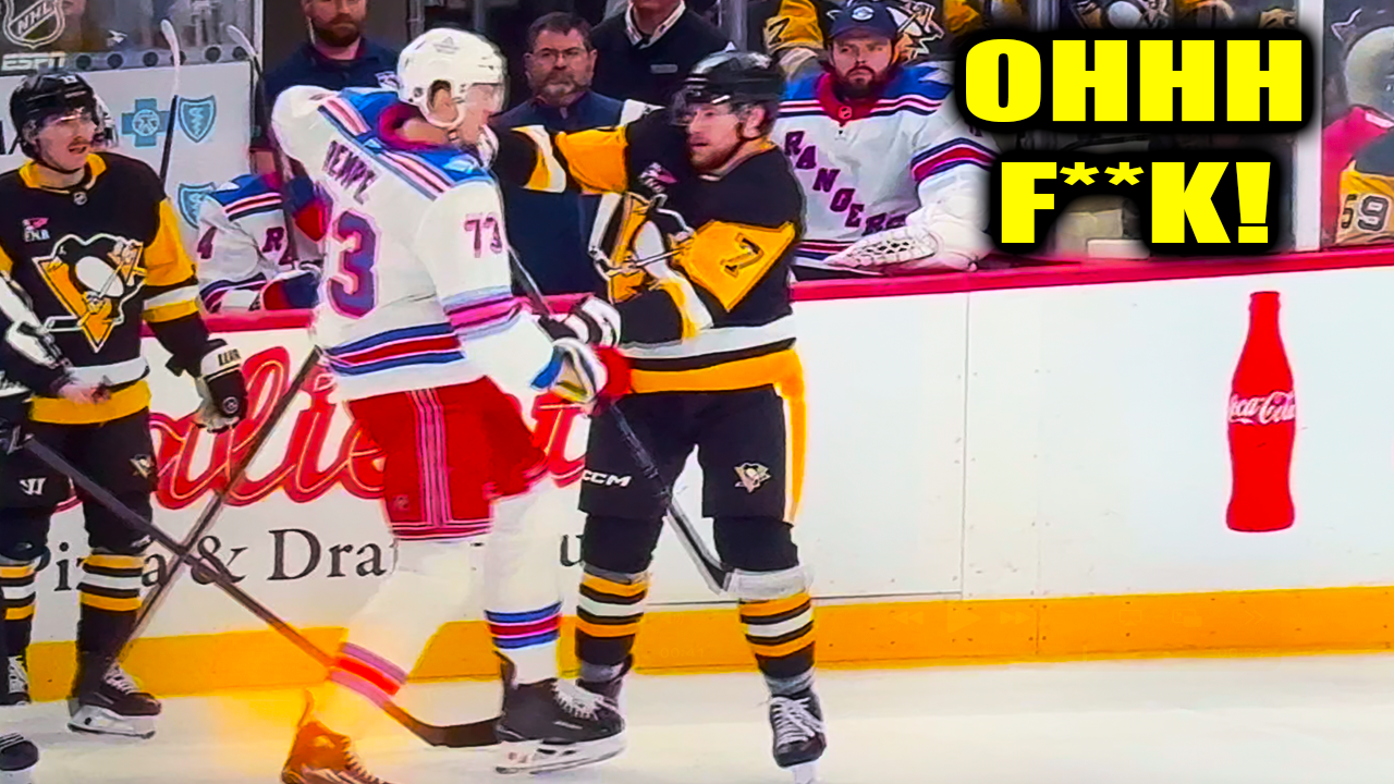 Matt Rempe Ilya Solovyov Fight Scuffle From Connor Dewar Hit | Rangers vs Penguins 2026 Highlights