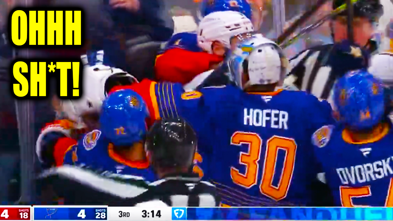 Matthew Tkachuk Joel Hofer Fight Scrap | Florida Panthers vs St Louis Blues 2026 Highlights