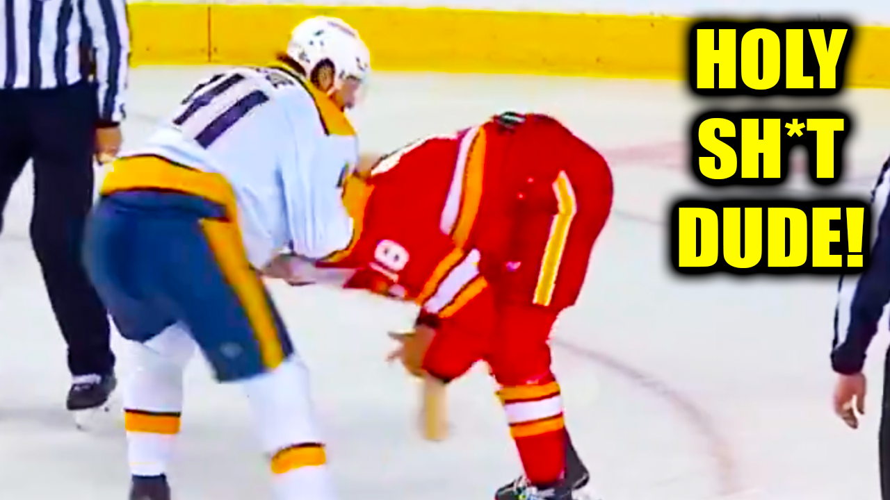 Nicolas Hague John Beecher Fight Scrap | Nashville Predators vs Calgary Flames 2026 Highlights