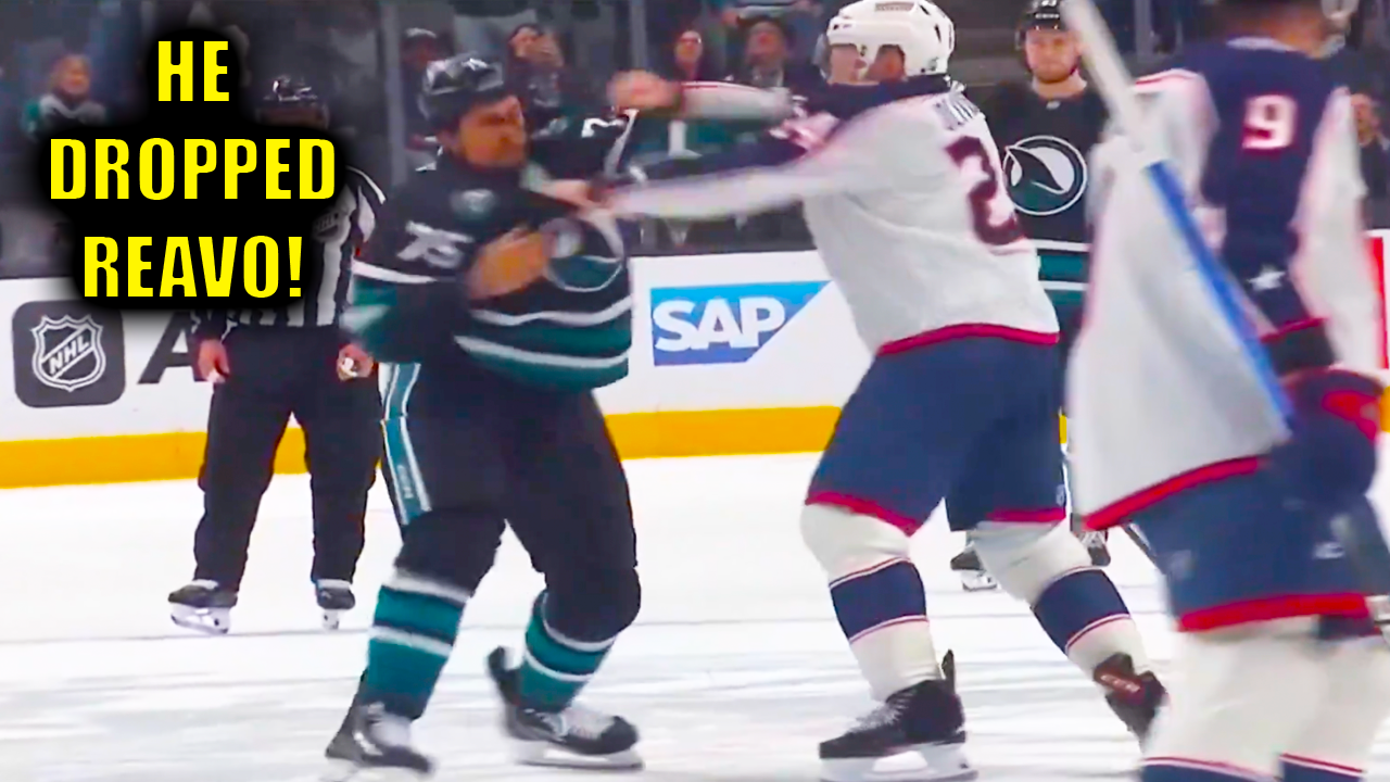 Ryan Reaves Mathieu Olivier Fight Scrap | San Jose Sharks vs Columbus Blue Jackets 2026 Highlights