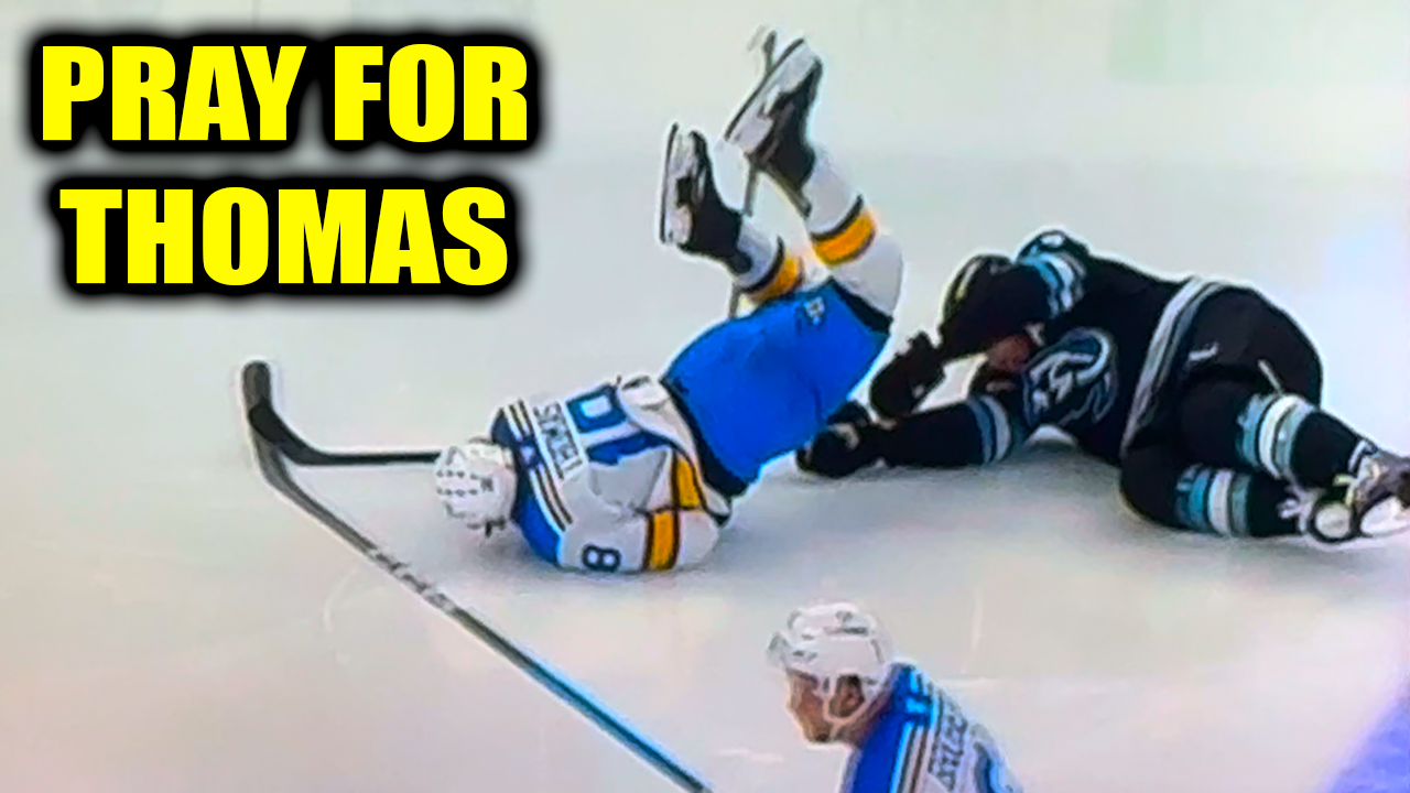 Robert Thomas (Injury) Falls on Face Trips Over Lawson Crouse | St. Louis Blues vs Utah Mammoth 2026 Highlights