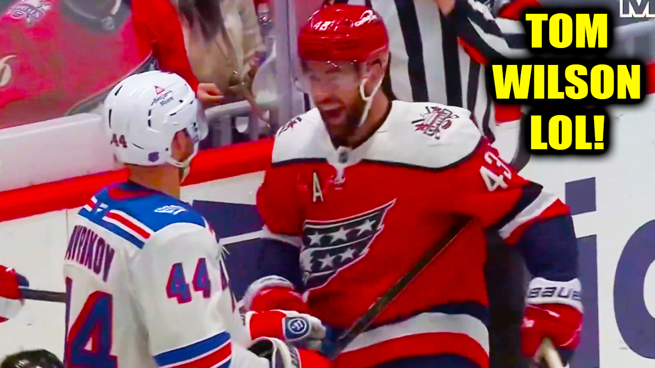 Tom Wilson Laughs at Vladislav Gavrikov During Fight | New York Rangers vs Washington Capitals 2025 Highlights