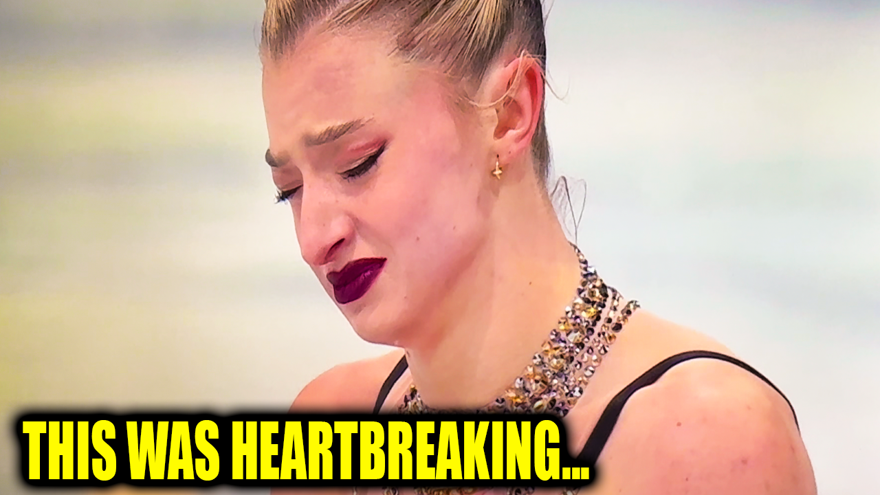 Amber Glenn Crying Cries missed her planned triple-triple combination, landed a double loop instead of a triple