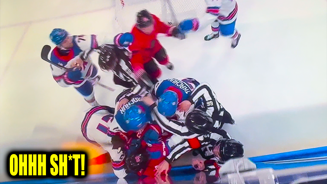 Cale Makar Brady Tkachuk & Matthew Tkachuk Fight Scrum | Team USA vs Team Canada 2026 Men’s Ice Hockey