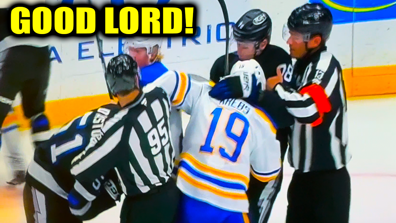 Charle-Edouard D’Astous, Peyton Krebs, Rasmus Dahlin Fight | Buffalo Sabres vs Tampa Bay Lightning 2026 Highlights