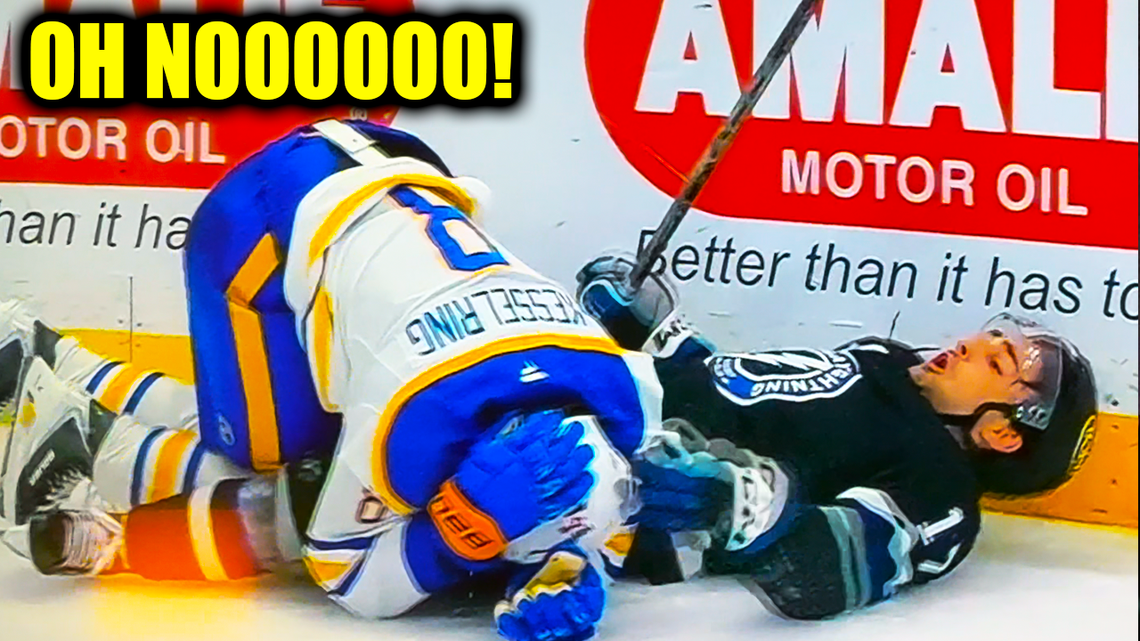 Dominic James Injury from Michael Kesselring Crosscheck | Buffalo Sabres vs Tampa Bay Lightning Highlights