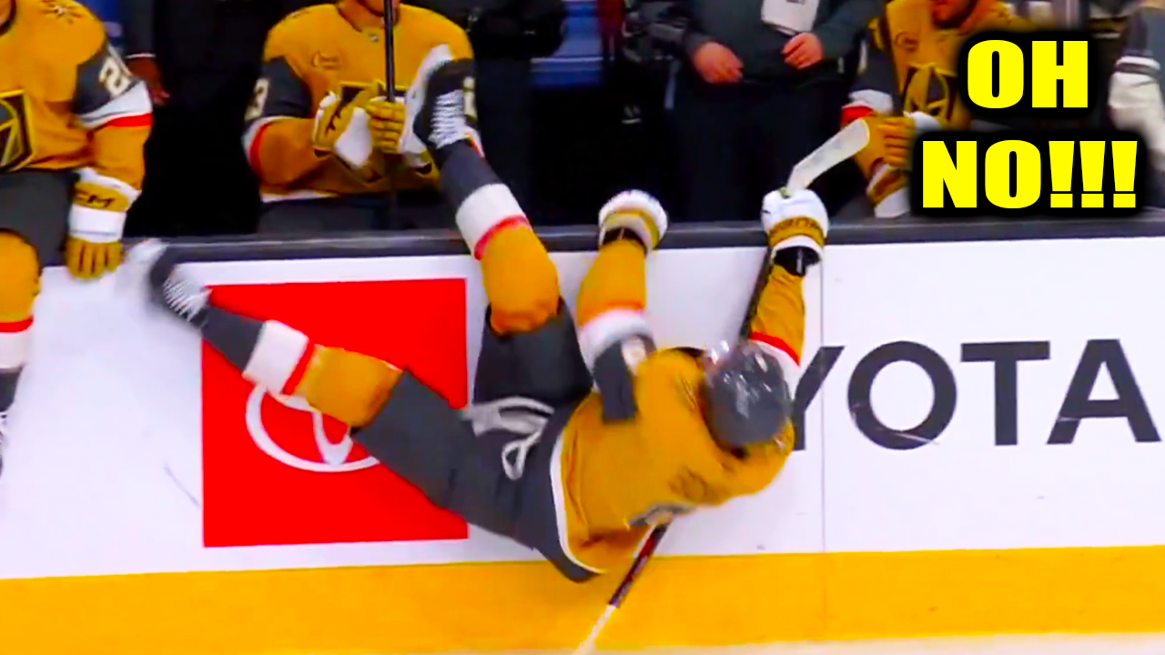 Jack Eichel attempted to jump on the bench and fell instead | Golden Knights vs Kraken 2026 Highlights