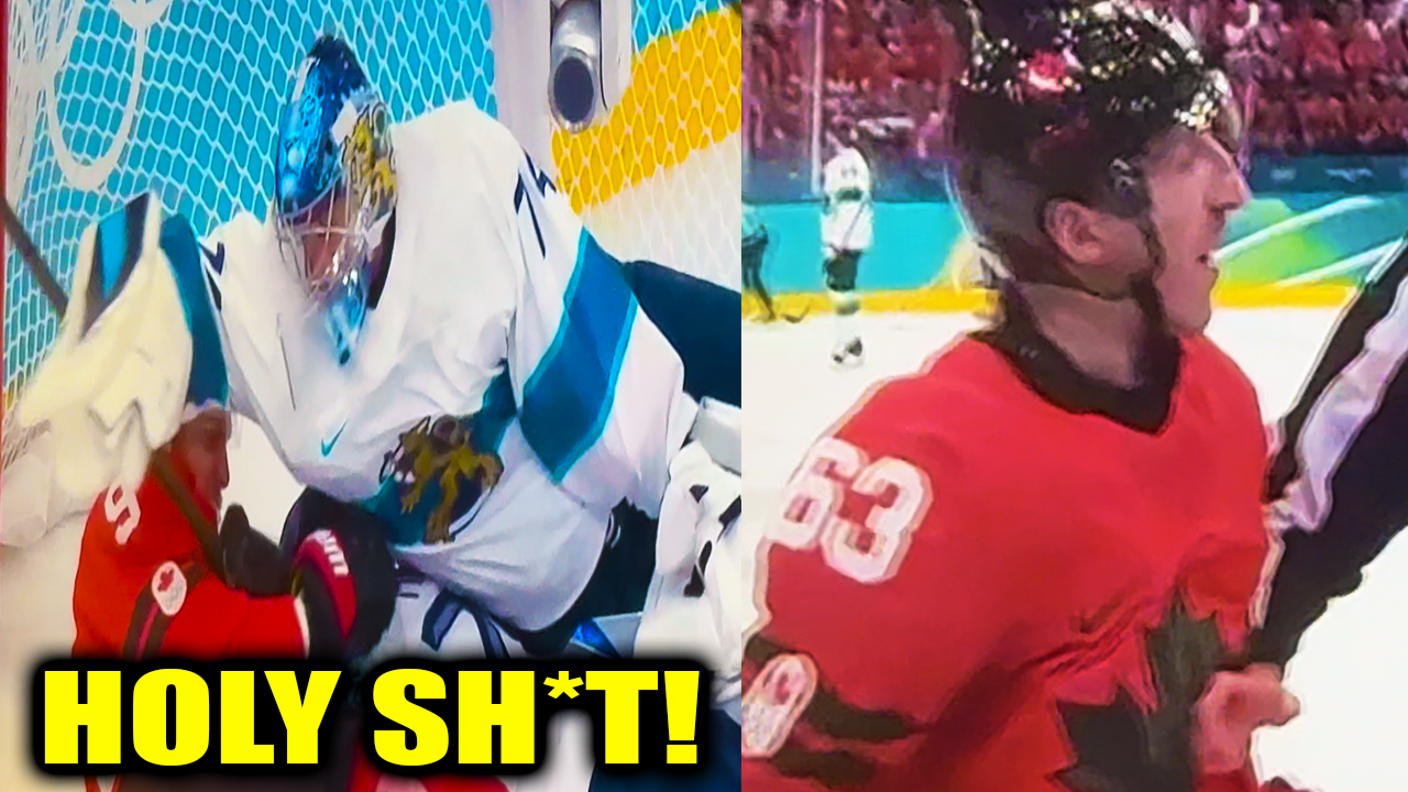 Sam Bennett Juuse Saros Collision Brad Marchand Fight | Team Canada vs Team Finland 2026 Ice Hockey