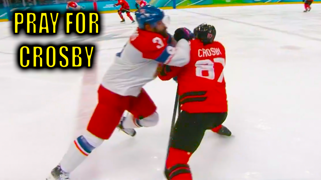 Sidney Crosby Injury after Radko Gudas Hit, Leaves Game | Canada vs Czechia 2026 Ice Hockey