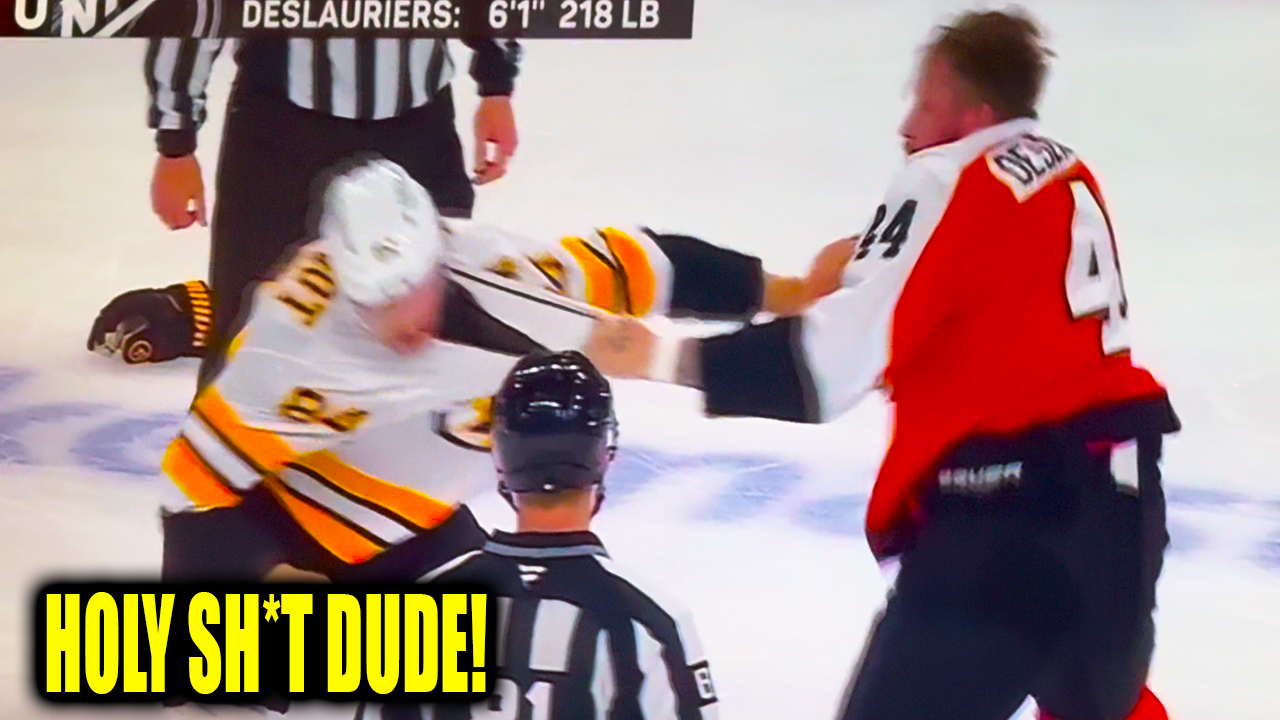 Tanner Jeannot Nicolas Deslauries Fight Scrap | Philadelphia Flyers vs Boston Bruins 2026 Highlights