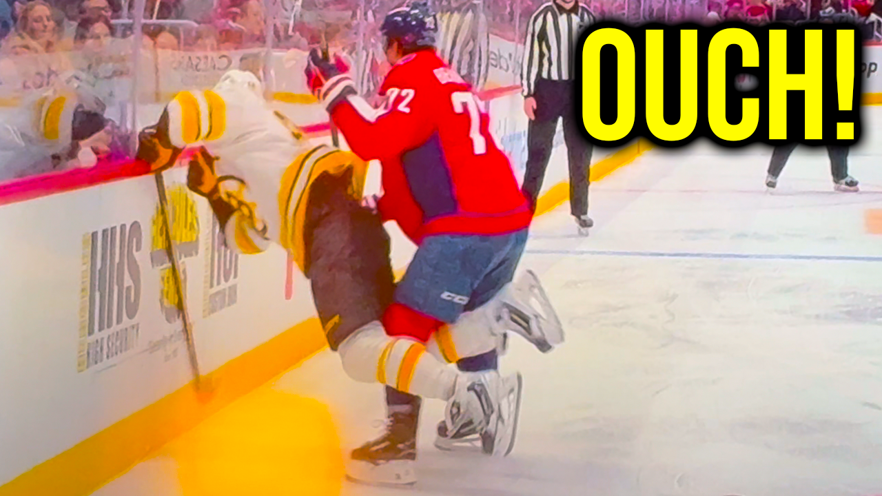 Anthony Beauvililer Hit on David Pastrnak | Washington Capitals vs Boston Bruins 2026 Highlights
