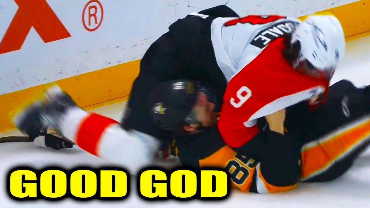 Avery Hayes Jamie Drysdale Fight Scrap | Philadelphia Flyers vs Pittsburgh Penguins 2026 Highlights