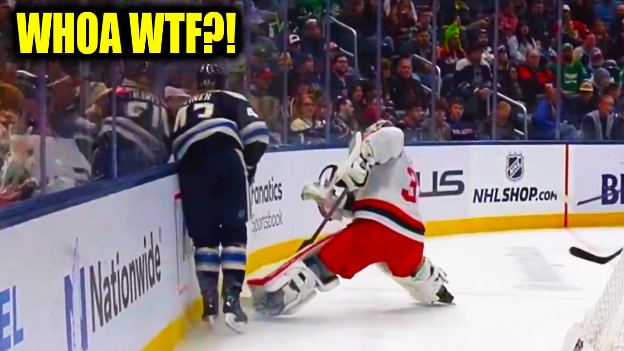 Brandon Bussi got tripped up Danton Heinen behind the net & Columbus Scores Goal | Blue Jackets vs Hurricanes 2026 Highlights