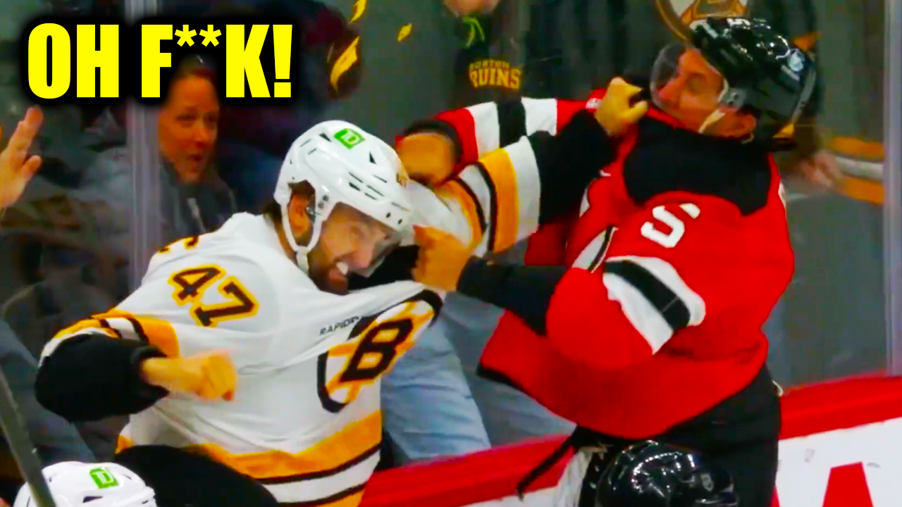 Brenden Dillon Mark Kastelic Fight Scrap | New Jersey Devils vs Boston Bruins 2026 Highlights